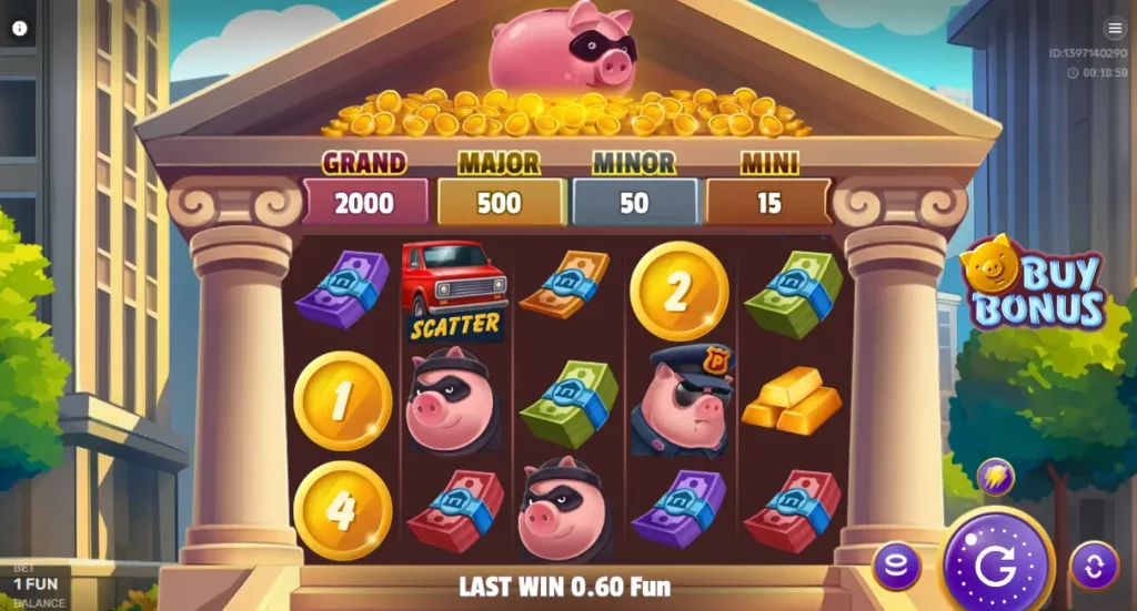 गेम गैंगस्टा पिग्गी होल्ड एंड विन में स्कैटर सिंबल